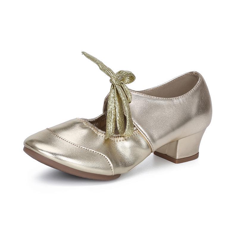 Moda Donna Scarpe da Ballo con Suola Morbida Scarpe da Ballo Latino da Donna con Lacci Scarpe da Ballo da Donna con Tacco Basso