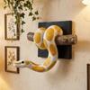 Gothic Accent 3D Metallic Snake Sculpture Realistic Python Hanging Decor  Christmas Gift