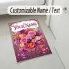 Riverbank Theme Soft Crystal Velvet Rug Custom Name & Text Print Non Slip Floor Rug for Bedroom Living Room