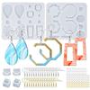 Resin Earring Mold Jewelry Earring Silicone Mold for Epoxy Resin Casting Hoop Earring Mold for DIY Jewelry Pendant Craft
