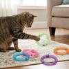 5Pcs Bouncing Spring Circle Bell Cat Toy Soft Mesh Self Play Cat Toy Funny Cat Hose Toy Training