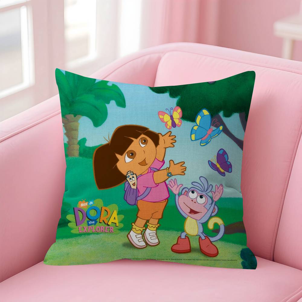 Cartoon Cute D-Dora Pillow Cover Sofa Cushion Cover Home Room Decoration Children Gift