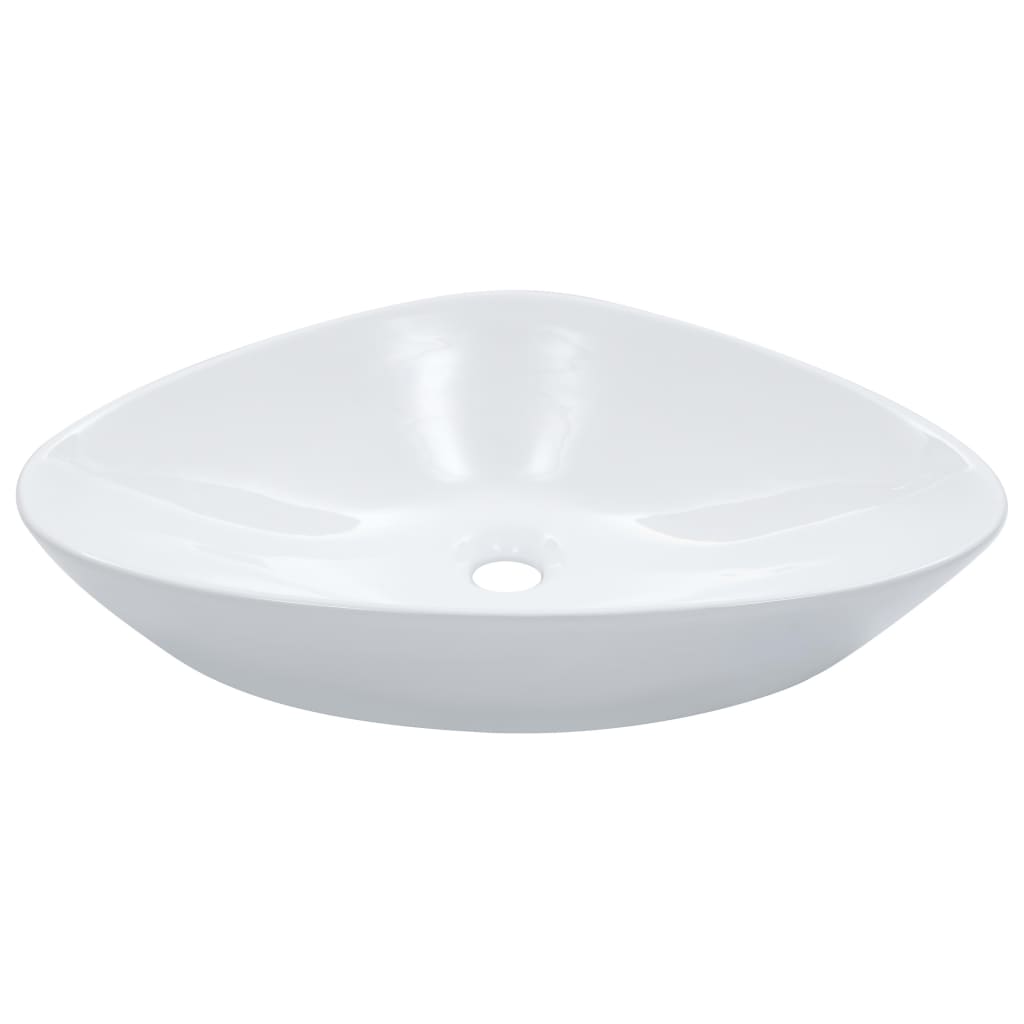 Wash Basin 58.5 X 39 X 14 Cm Ceramic White