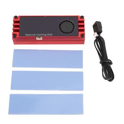 NVMe M.2 Heatsink Temperature Display Aluminum High Performance SSD Cooler with Dual Thermal Silicone Pads