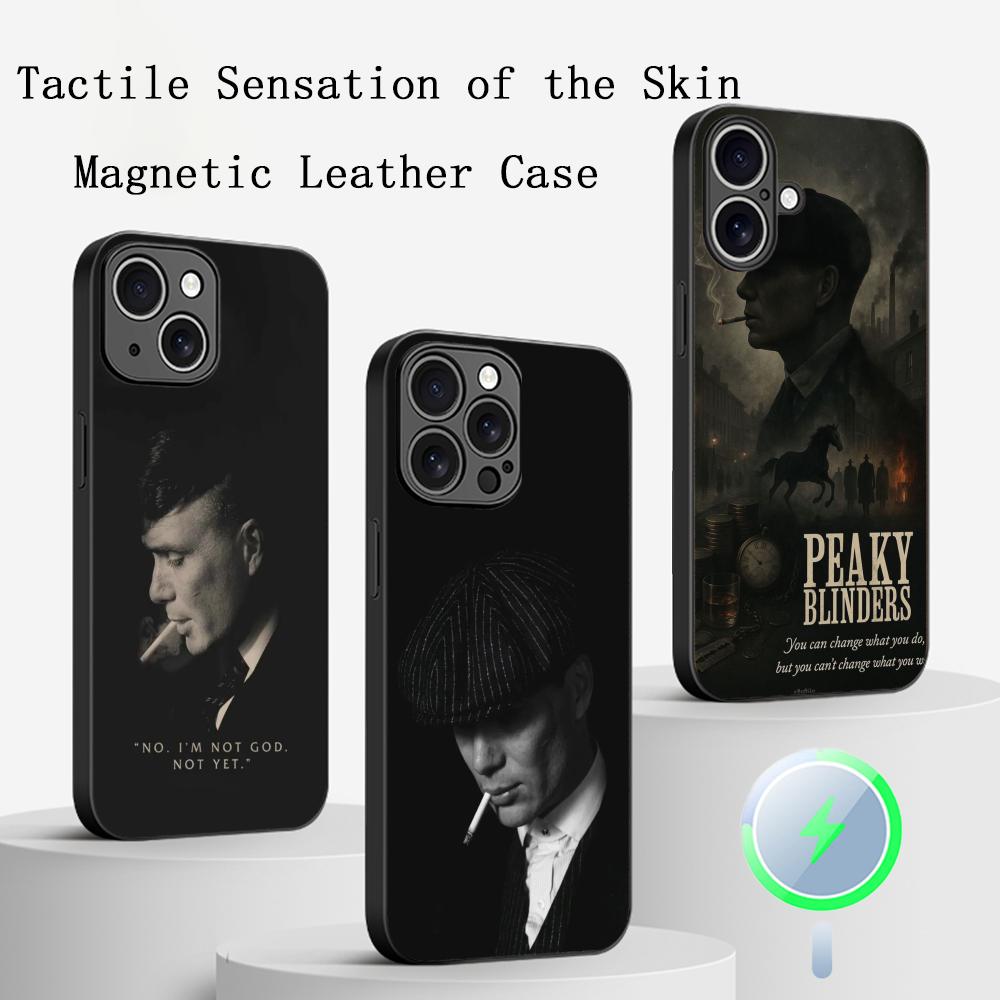 Peaky Blinders Immortal Man poster Phone Case For iPhone 16 15 14 13 12 11 Plus Pro Max High-end Luxury Magsafe Sheepskin