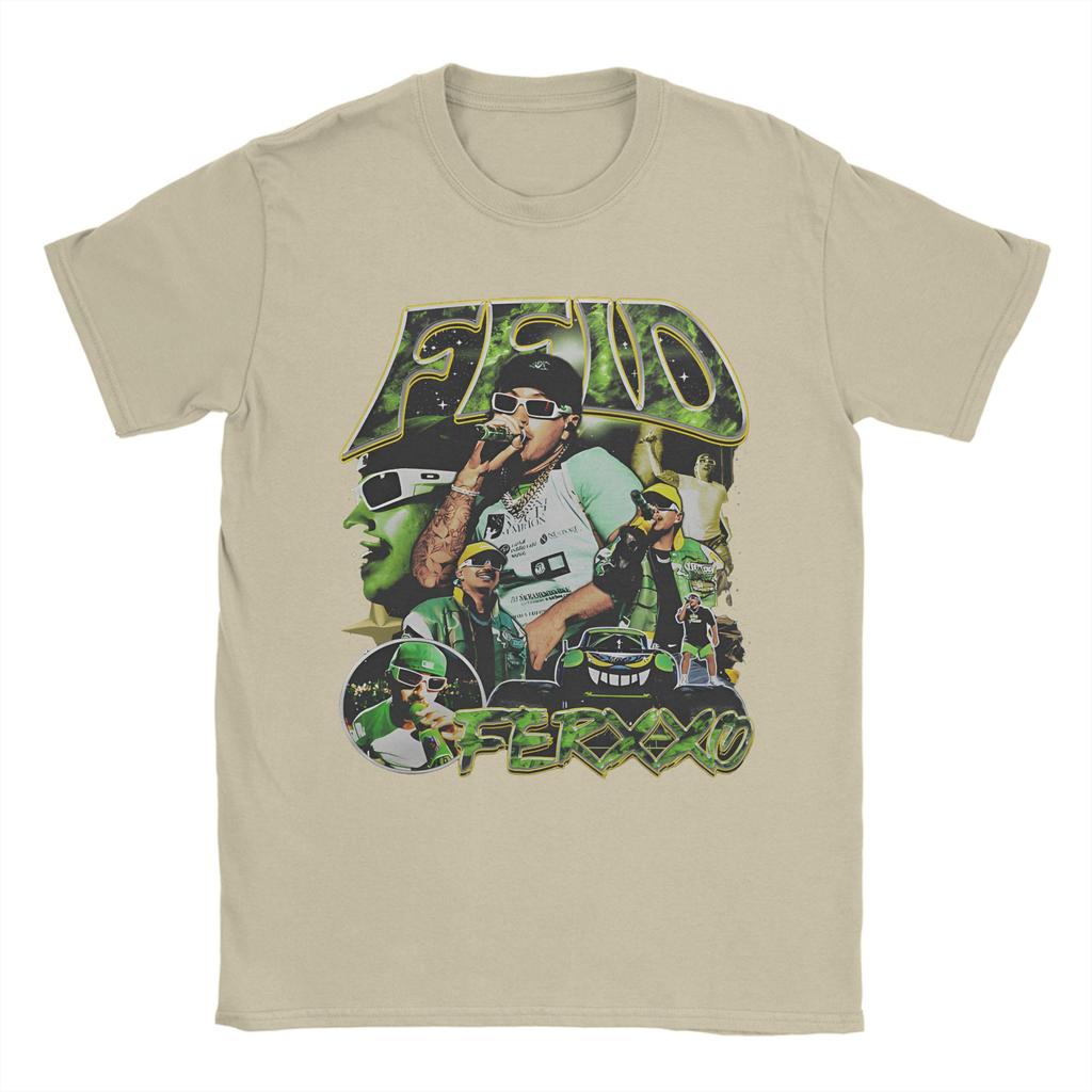 Unisex Womens T Shirt Colombian Singer Feid Ferxxo Green TShirts Hipster Beach Tee Shirt Vintage Cotton Clothes Gift Idea