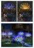 Remote-Control Solar Firework LED String Lights - Waterproof, Decorative Copper Wire Lights for Outdoor Use
