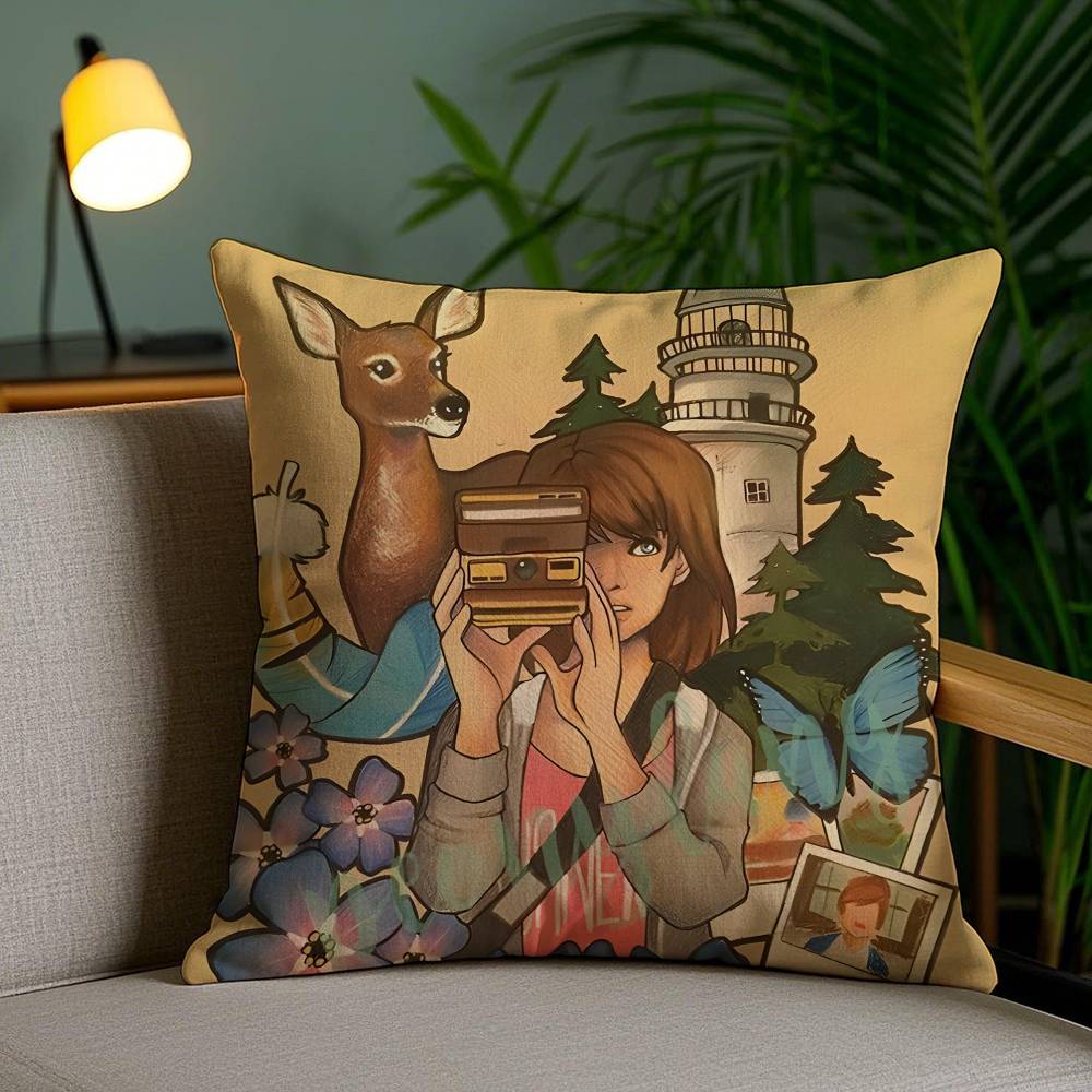 Game Life Is Strange-S Pillow Case Anti-dustmite Pillowcase Invisible Zipper Silky Short Plush Sofa Cushion Cover