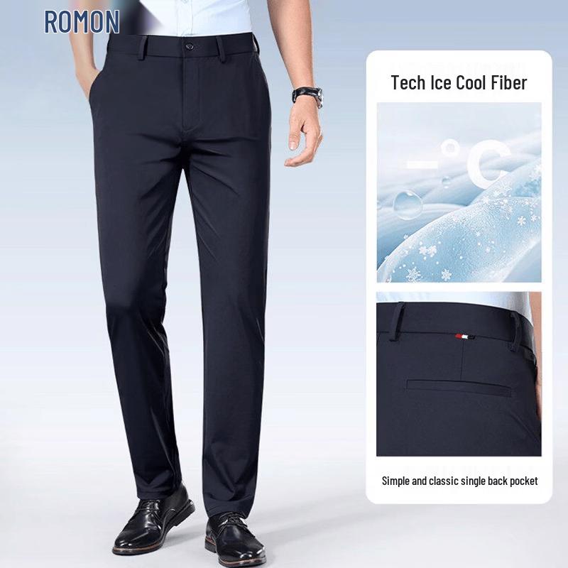 Luomon Men s Slim-Fit Business Casual Trousers 38