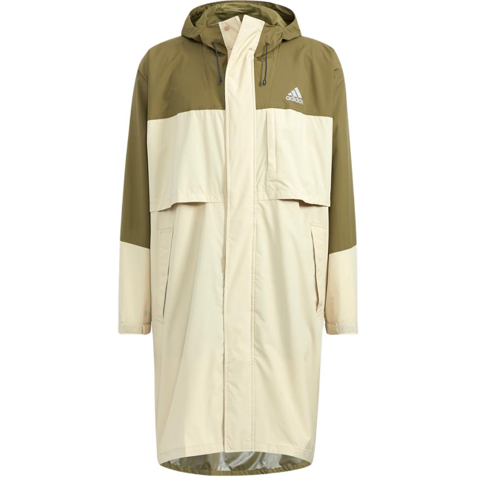 Adidas Casual Color-Block Mid-Length Hooded Jacket Men Jackets Brown HD0047