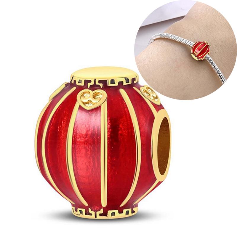 Girl Metal Chinese Knot Lucky Cat Lion Dance Charms Fit Original Bangle Necklace Make your own Beads Ideal for Accessory Elegant Fashion Beautiful