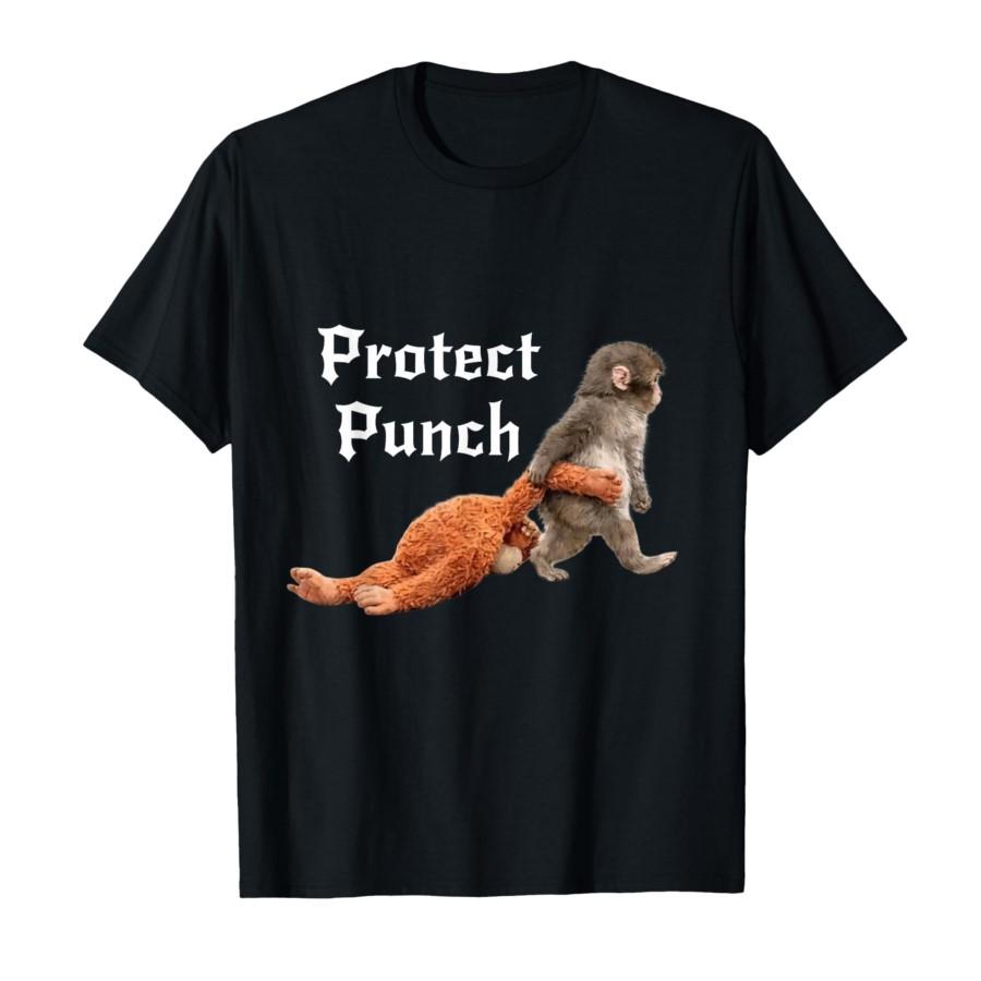 

Protect Baby Monkey Punch T-shirt For Men Women 100% Cotton T Shirts Short Sleeve Tops 0225-1 - Men s Summer Cotton Graphic Tee S разноцветный