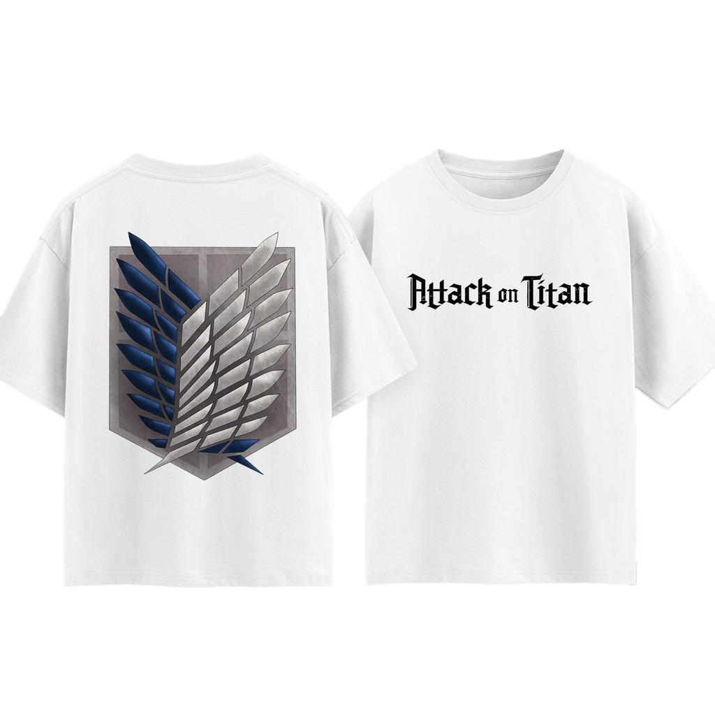 Attack on Titan Wings of Freedom T-shirt Men and Women Summer Cotton Clothing Fashion Breathable Anime Fans Short Sleeve Tops