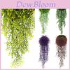 Lush Artificial Fake Hanging Basket Flower Vine Plant For Outdoor Admiralty Wall Decor