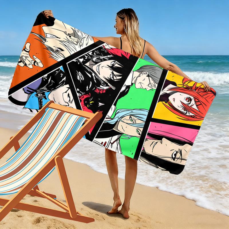 BLACK TORCH Print Beach Towel, Large Soft Quick Dry Towel for Beach Camping Swimming