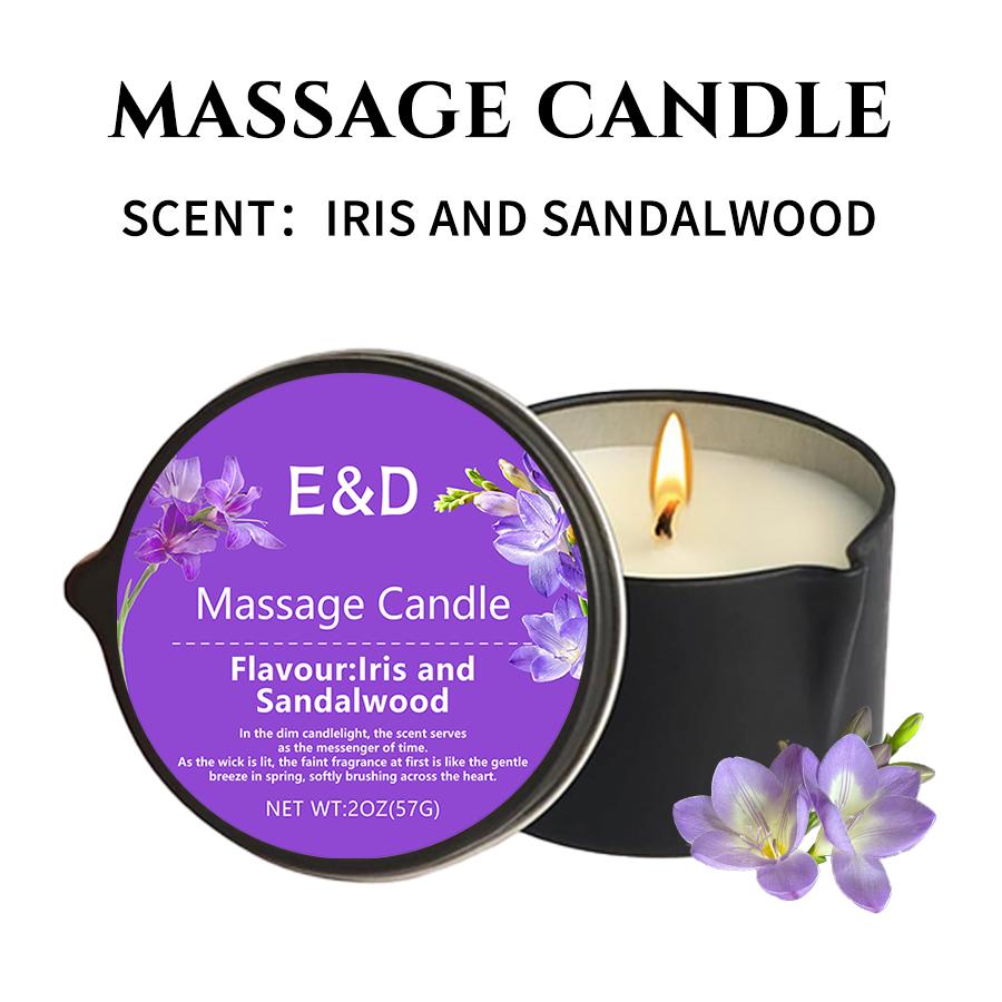 Massage Candle -Essential Oil, For Meditation, Yoga, SPA, Unisex Party Favor & Small Gift, Christmas and Halloween Gifts-2oz