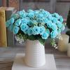 1 bukett Simuleringsros Ingen vattning Livlig prydnad Ljus färg konstgjorda blommor Hemförsköning