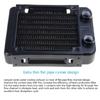 Aluminum Water Cooling Radiator 8 Tubes Heat Exchanger CPU Heatsink Cooler Fast Heat Dissipation for PC Computer