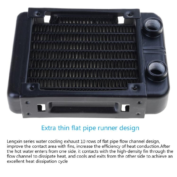 Aluminum Water Cooling Radiator 8 Tubes Heat Exchanger CPU Heatsink Cooler Fast Heat Dissipation for PC Computer