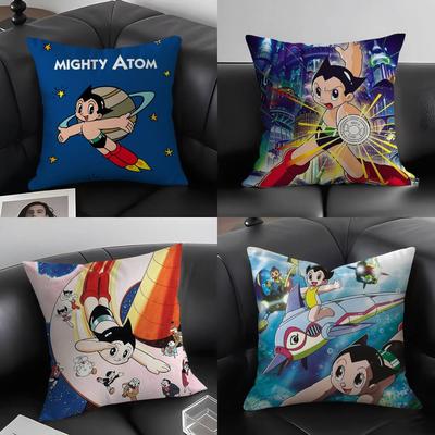 M-Mighty A-Atom Pillow Case Home Dorm Chair Back Short Plush Double-sided Printing Office Nap Time Cushion Cover