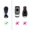 2x Silicone Car Key Fob Cover Case Holder Keychain For Mercedes CLE GLC C E S Class EQS EQE W206 W214 W223 C236 X254 V297 V295