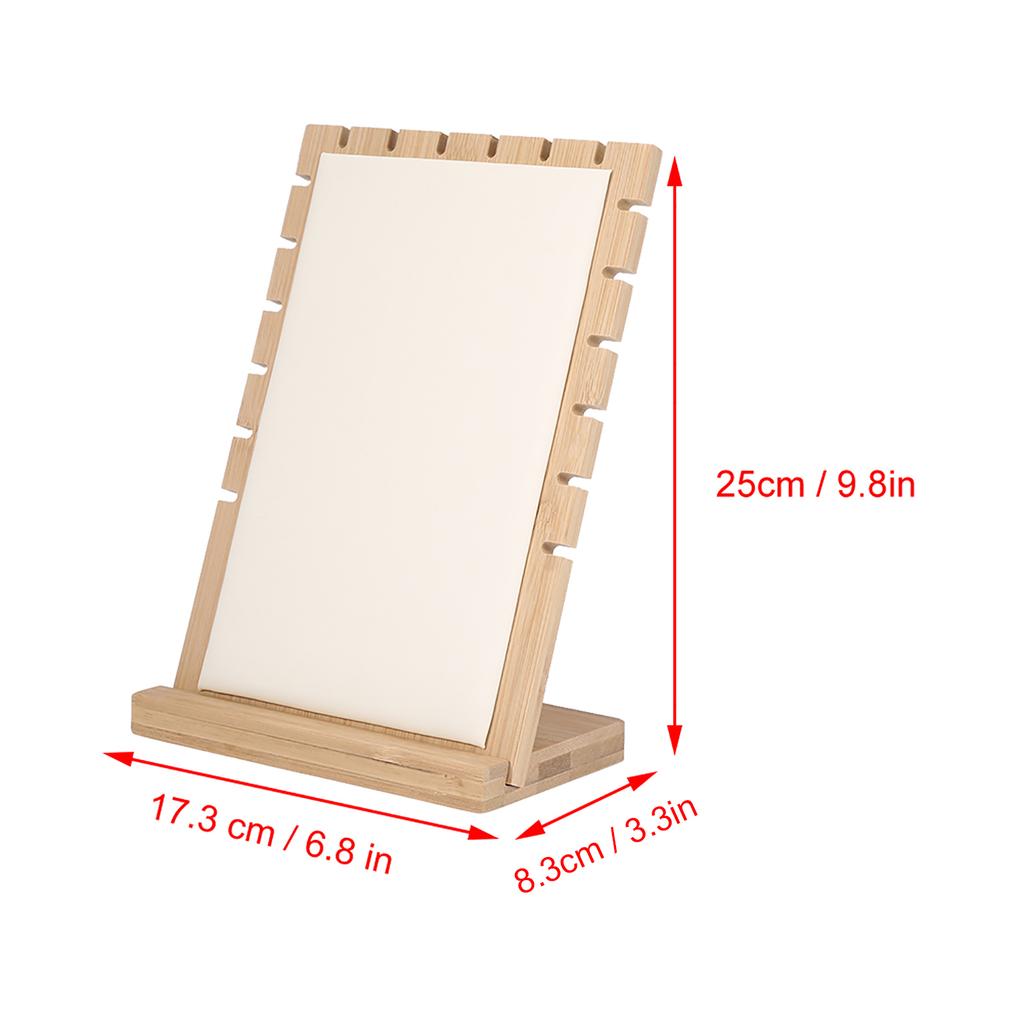 Wood Necklace Bracelet Pendant Jewelry Organizer Display Holder Stand Rack(White)