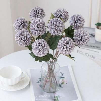 5/10pcs Artificial Flowers Silk Ball Chrysanthemum Wedding Bridal Bouquets Home Garden Wall Festival Decorations DIY Gifts Party