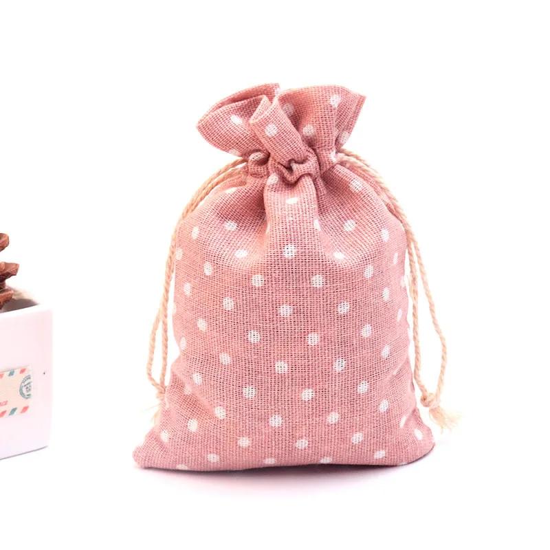 (10x14cm) Cute Cartoon Travel Storage Bag Cotton Drawstring Bag Pouches Candy Favor Holder Jewelry Party Gifts Bag 10pcs/lot