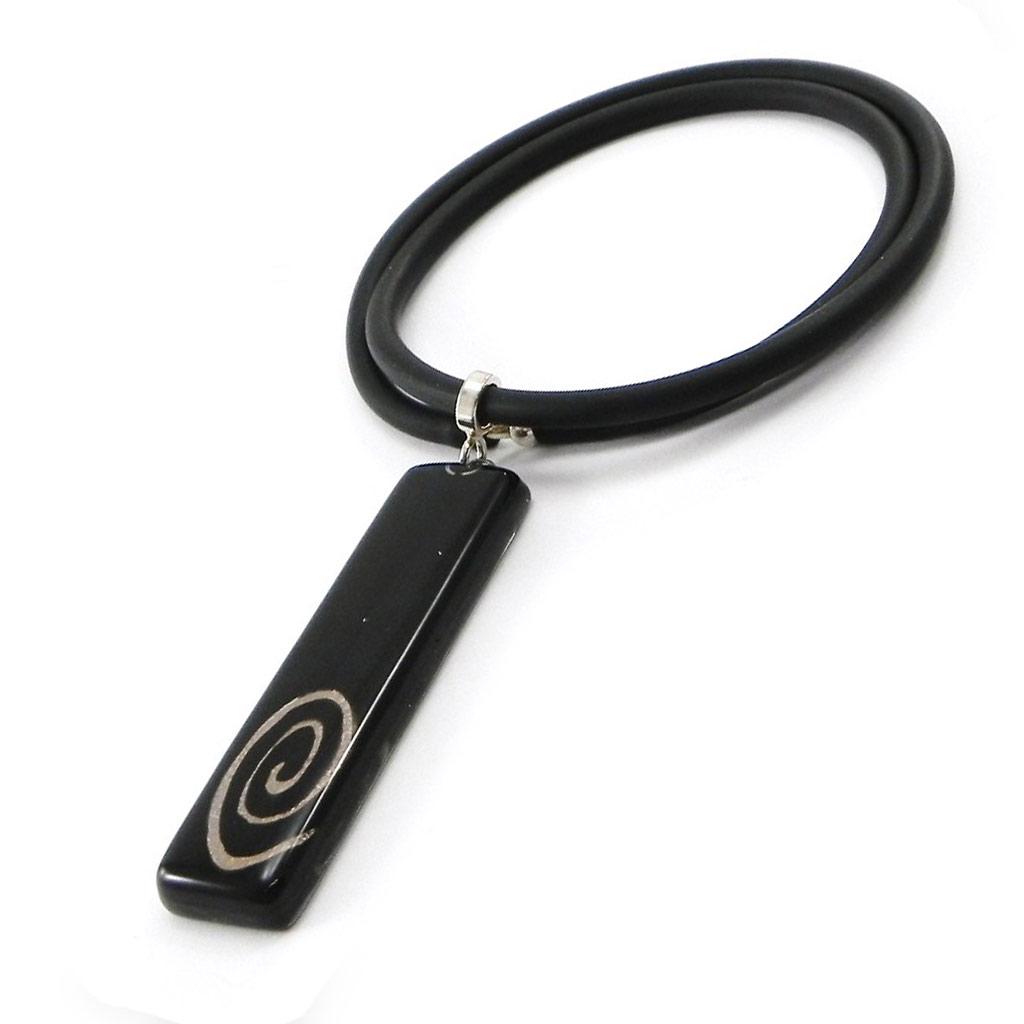 Les Trésors De Lily [D5399] - Designer Necklace 'Dizzy' Black / Bronze