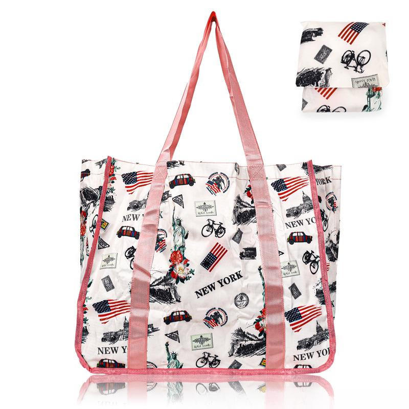 

Складные, Портативные, Экологичные Хозяйственные Сумки, Водонепроницаемые Сумки-Тоут, Сумки большой вместимости для женщин 45.5*19.5*38cm розовый