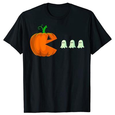 Halloween Pumpkin Funny Ghosts Boys Kids Women Men T-Shirt Classic Tee Retro Style Short Sleeve Street Fashion Tops Y2k