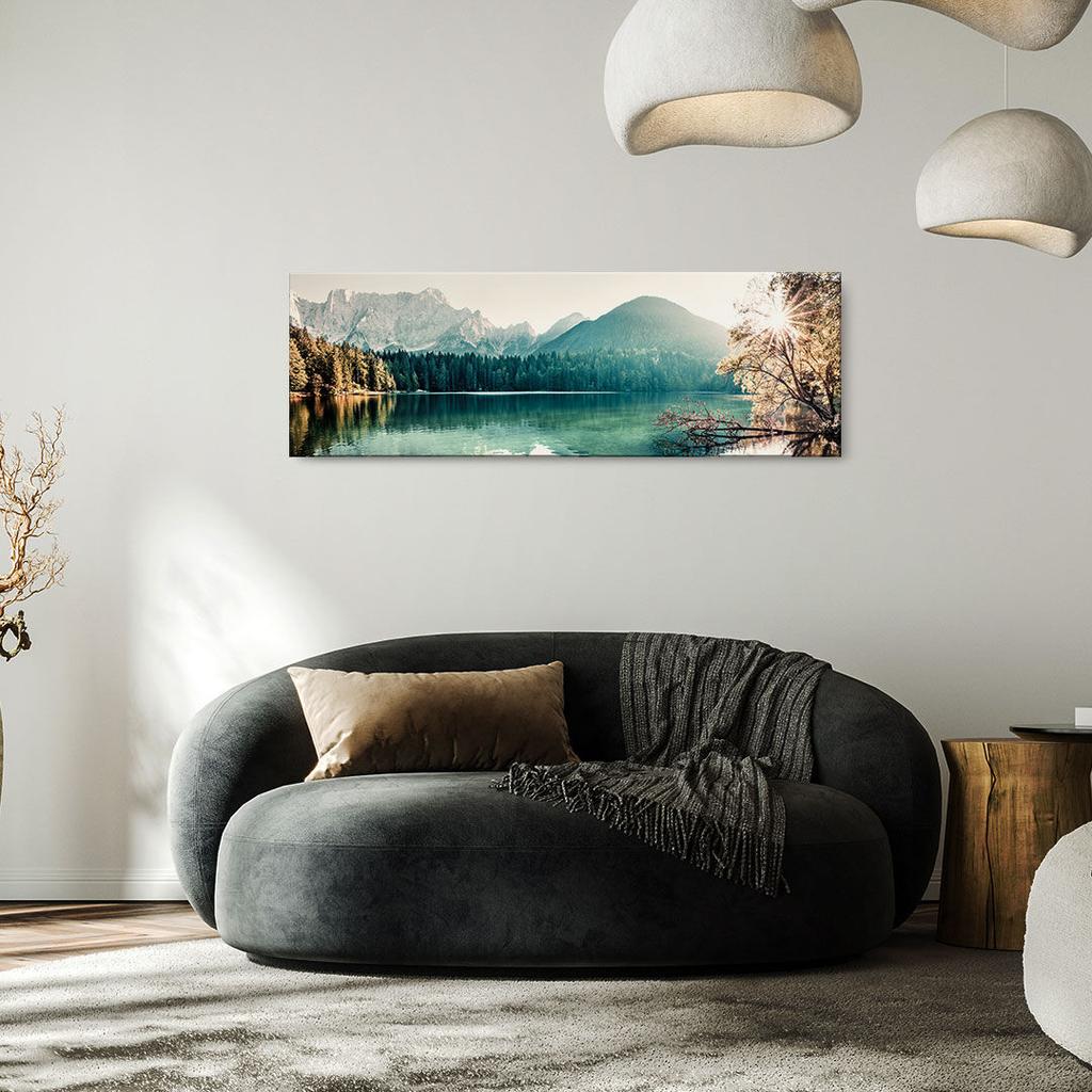 Italian Canvas Painting 135 X 45 Cm - Eclectic Style - Nature