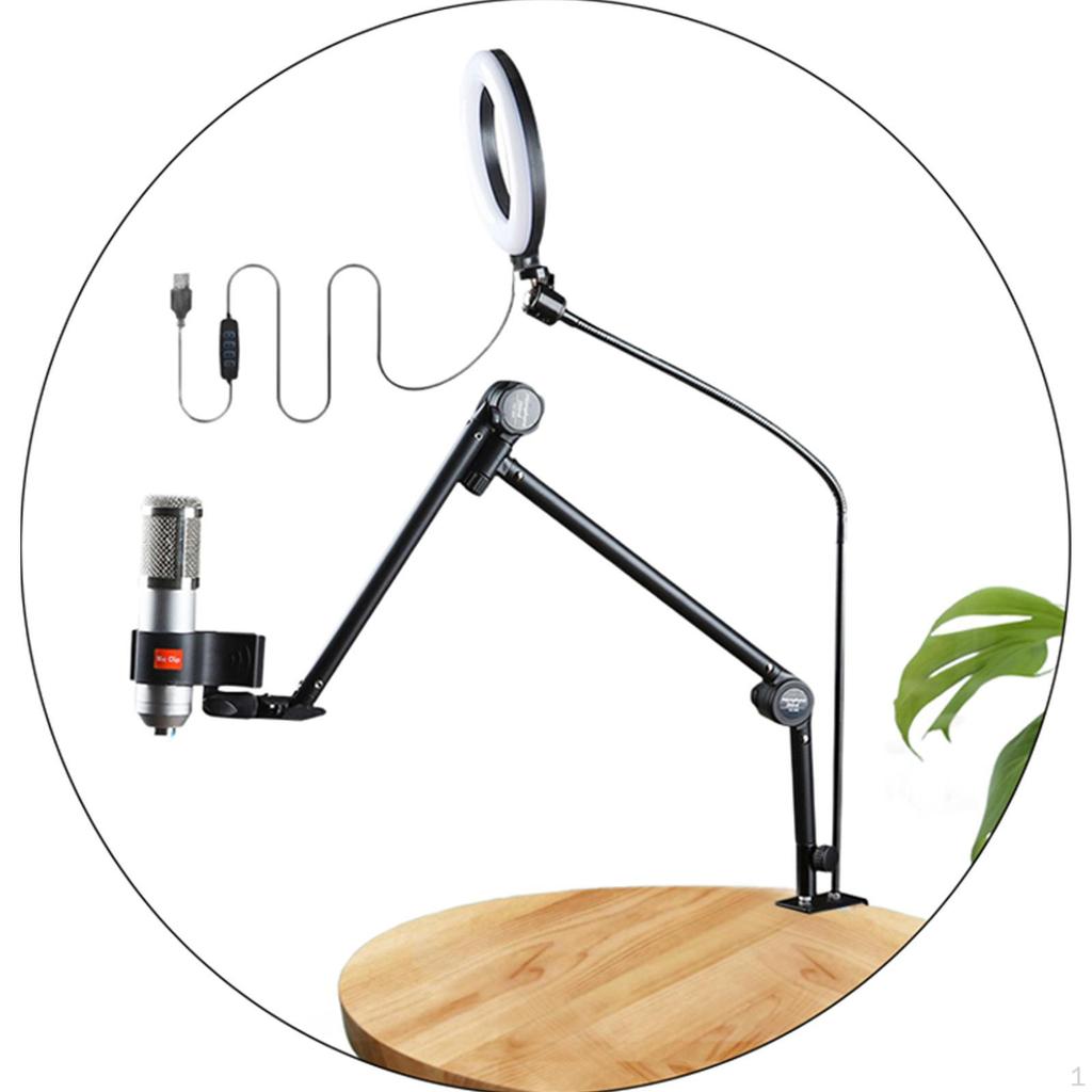 Verstellbarer Mikrofonständer für Studioeinsatz mit stabilem Arm