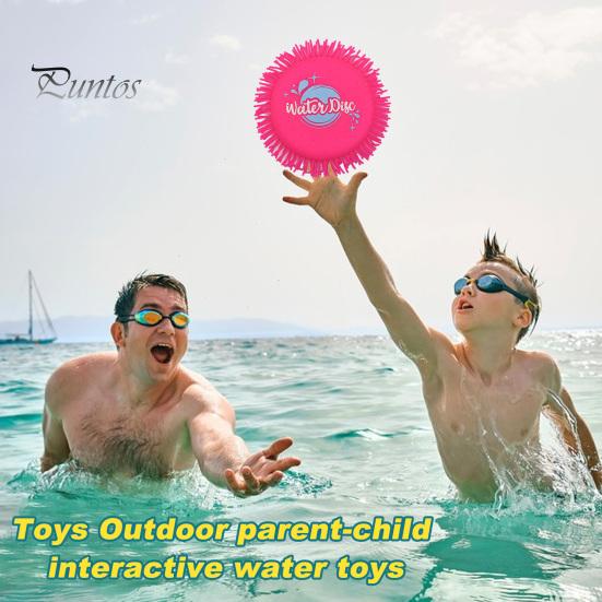 2 Pack Water Flying Discs Sponge Absorbent Enhance Parent-Child Bonding Water Toy Outdoor Beach Pool Flying Disc