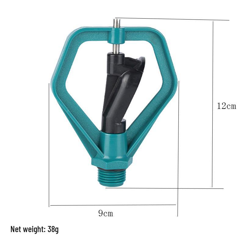 Horticultural Tripod Sprinkler: Large Round Rotating Nozzle for 360° Irrigation and Concrete Curing.