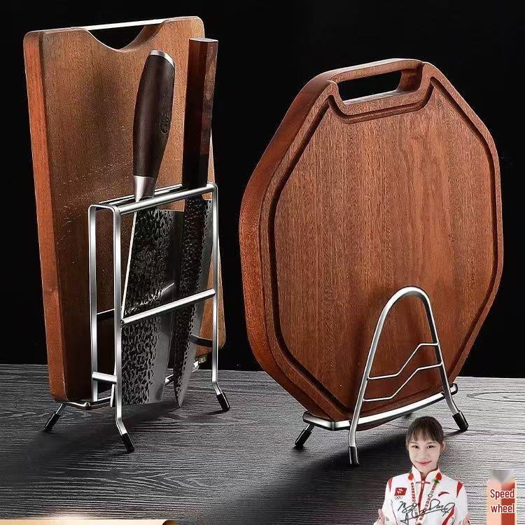 304 Stainless Steel Cutting Board and Pot Lid Holder - Kitchen Storage Rack for Knives and Chopping Boards