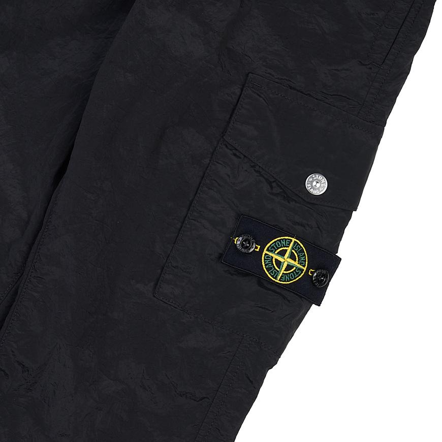 STONE ISLAND Pantaloni Casual Elasticizzati con Polsini e Toppa per Bambini Pantaloni Bambini Nero 791630419-V0029