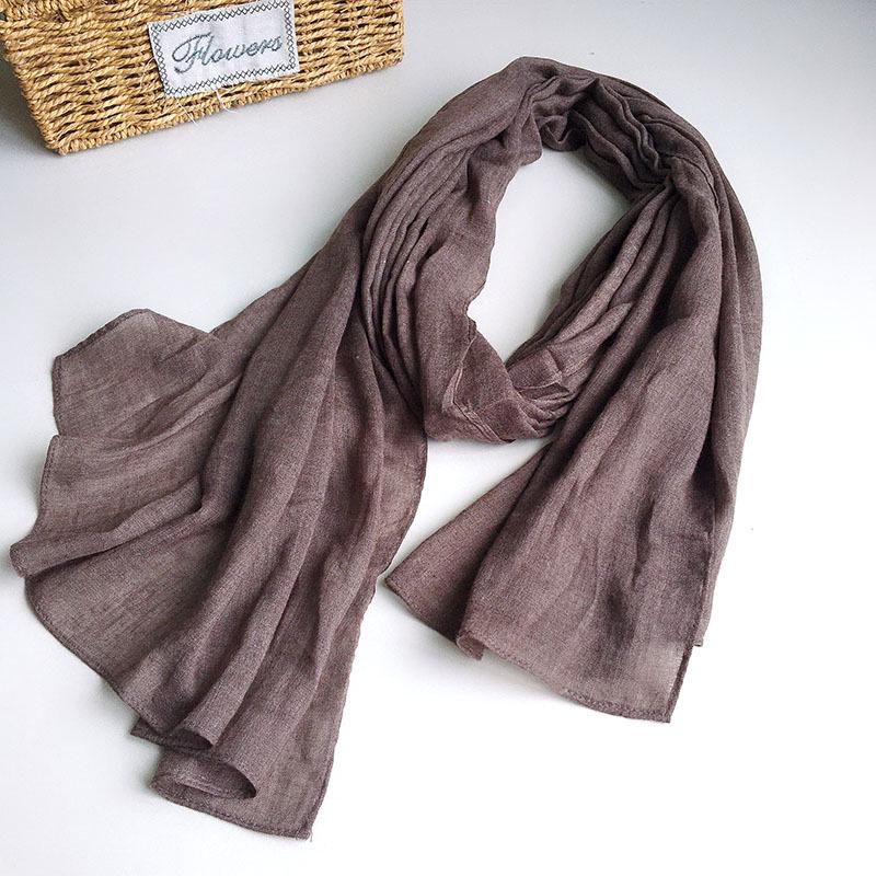 High-End Japanese Cotton-Linen Scarf: Autumn/Winter Candy Color Shawl & Sunshade for Women