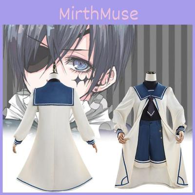 Black Butler Sebastian Cosplay Kostým Elegantní Hra Anime Oblečení Oblek