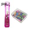 Reusable Binder Clips Paper Clip Stapler Portable Dispenser No Hole Punching Pusher with 50 Refillable Transparent Metal Office School Supplies Home