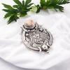 Natural Pink Copper Turquoise Gemstone 925 Sterling Silver Handmade Pendant CP-22-48