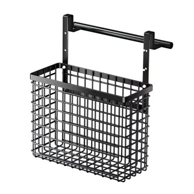 Under Sink Organizer for Potato and Onion Hanging Carbon Steel Vegetable Basket Kitchen and Bathroom Storage Solution