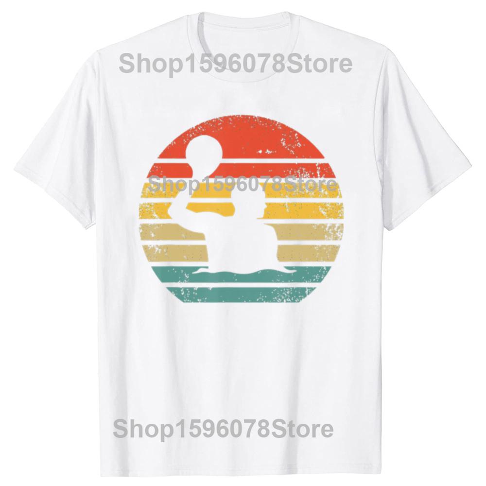 Funny Retro Water Polo Player Vintage Waterpolo Graphic T Shirts Men Women Pure Cotton Humor Tee Shirt Short Sleeve Clothing