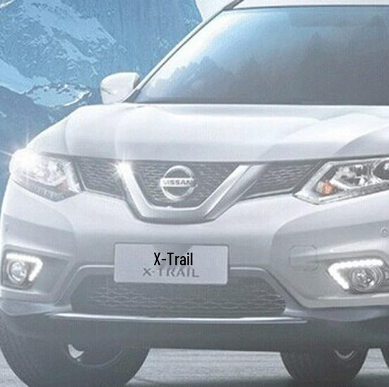 LED Daytime Running Lights for 2014-2016 Nissan X-Trail - Front Bumper Fog Lights