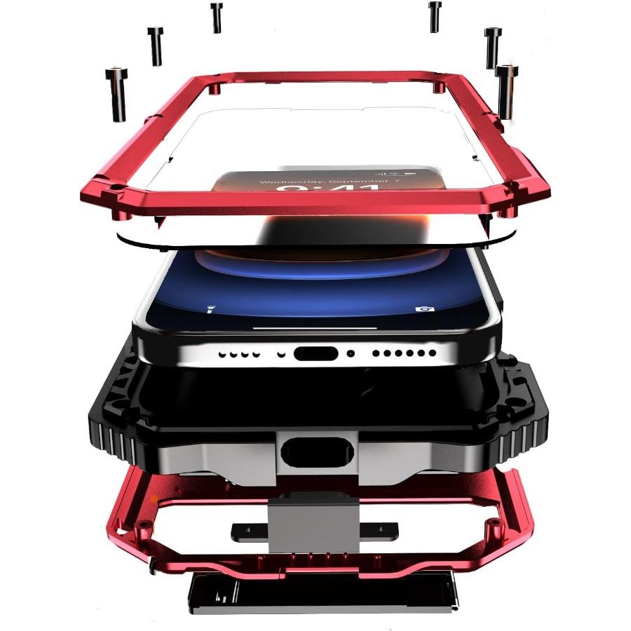 3 Layers Heavy Duty Protection Metal Case for IPhone 18 17 Air 16e 17e 15 Pro Max 16 Plus Camera Screen Protect Military Bumper