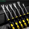 1Pcs UV Type Screwdrivers Nail Puller| Black & Yellow Ergonomic Pry Bars for Automotive/DIY Interior Panel Removal