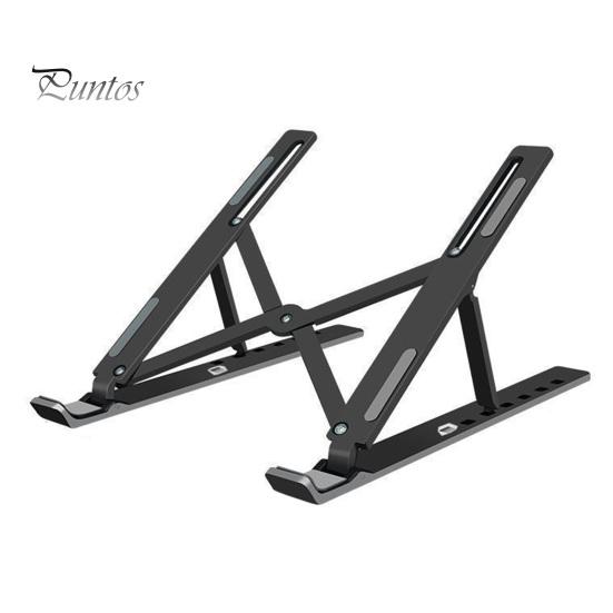 Portable Laptop Stand Aluminum Alloy Height Adjustable Quick Heat Dissipation Anti-slip Stable Foldable Home Office Desktop Computer Riser Holder