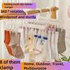 1PCS 8/6 Clip Clothes Drying Rack Multi-purpose Foldable Student Underwear Drying Hats and Socks Artifact Folding Travel Portable Clip Drying