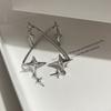 Fashion Star Clip Earrings Sparkling Ear Cuff Jewelry Gift Simple Climber Earrings Wrap Party Jewelry Drop Earrings