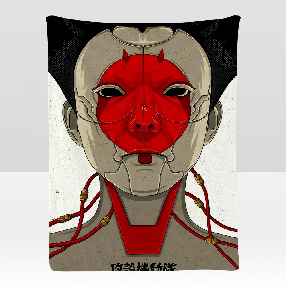 anime GGhost Shell Future Throw Soft Flannel Blanket for Bed Bedroom Sofa Picnic Throw Skinfriendly Breathable Gift Cover